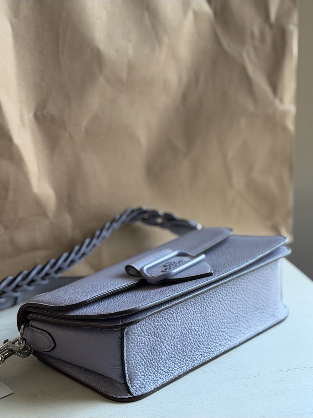 NWT Coach Morgan Shoulder Bag in Mist CJ619 - Picture 5 of 12